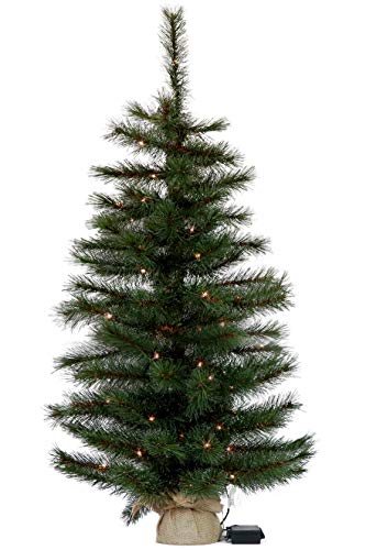 Gartenpirat Künstlicher Weihnachten Baum – Christbaum künstlich klein – Künstlicher Weihnachtsbaum 90 cm – Weihnachtsbaum Kunststoff – Naturgetreu – Mit energieeffizienter LED Lichterkette