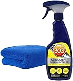 Slick Shine Ceramic Detailer 473ml – SiO2 und Carnauba infundierte Keramikbeschichtung – Premium-Keramikspray 30265 303 + Mikrofasertücher 1200GSM 40x40 Fiwiko