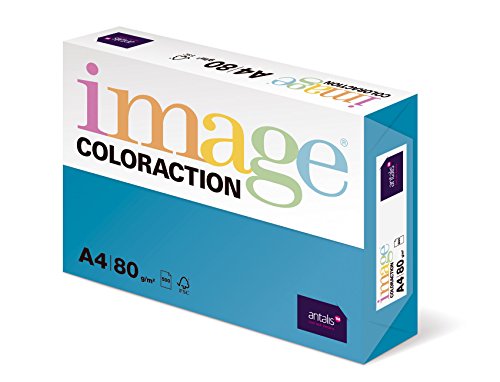 Image Coloraction - farbiges Kopierpapier Lisbon/königsblau 80g/m² A4 - Paket zu 500 Blatt