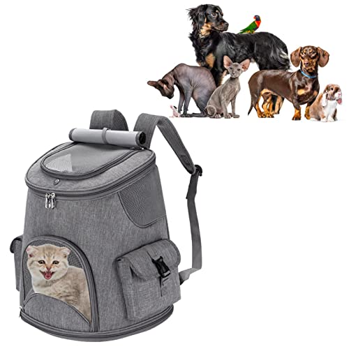 A/R Rucksack für kleine Haustiere, sicherer und bequemer Haustier-Reiserucksack für Wandern, Camping – kleiner Haustier-Rucksack für Hunde, Katze, Vogel und Hase Erzu