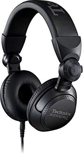 Technics EAH-DJ1200 DJ Kopfhörer (On-Ear, Schwenkarm, abnehmbares Anschlusskabel, Verriegelungsmechanismus, robust) schwarz