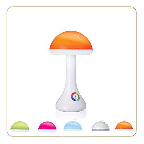 LB Office 8220 Champi Farben LED-Lampe, Nachttischlampe mit personalisierbarem Nachtlicht, USB wiederaufladbar, 3 Helligkeitsstufen