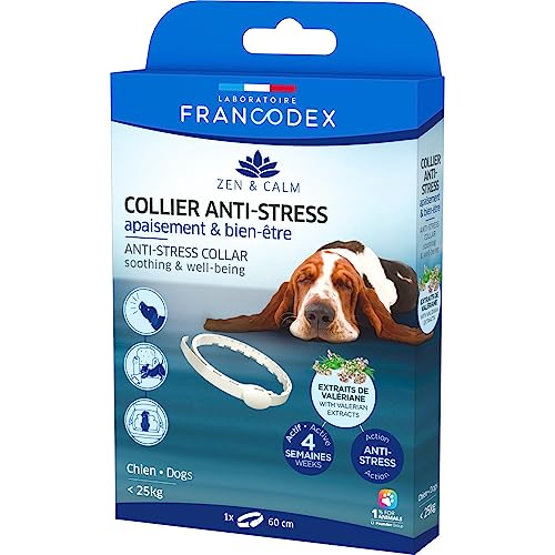 Francodex - Anti-Stress-Halsband, 60 cm, Beruhigung und Wohlbefinden für Hunde