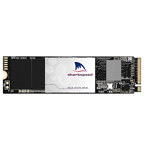 512 GB SSD NVMe PCIe Gen 4 M.2 2280 SHARKSPEED Plus, 3D-NAND, internes Hochleistungs-Solid-State-Laufwerk, TLC, PS5-kompatibel, Speicher für PC, Laptops, Gaming, bis zu 5.500 MB/s (512 GB, M.2 PCIe)