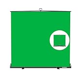 【Breiterer Stil】RAUBAY 200cm x 190cm Großer zusammenklappbarer Greenscreen Hintergrund Tragbarer einziehbarer Chroma Key Panel Fotohintergrund mit Ständer für Videokonferenzen, Fotostudios, Streaming