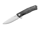 LionSteel Unisex – Erwachsene Myto Micarta Black Taschenmesser, Schwarz, 20 cm