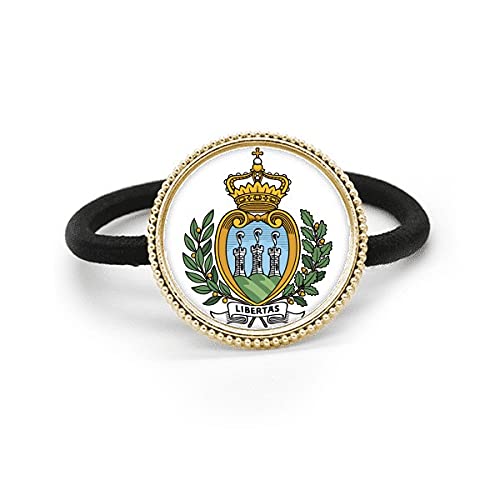 San Marino Europe Haargummi mit nationalem Emblem, Metall, silberfarben