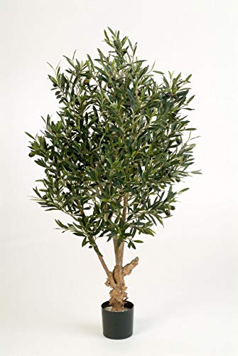 artplants.de Deko Olivenbaum, 2288 Blätter, 120cm - künstlicher Baum - Olivenbaum künstlich