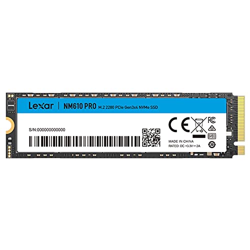 Lexar NM610PRO interne SSD 2TB, M.2 2280 PCIe Gen3x4 NVMe, bis zu 3300 MB/s Lesen, 2600 MB/s Schreiben