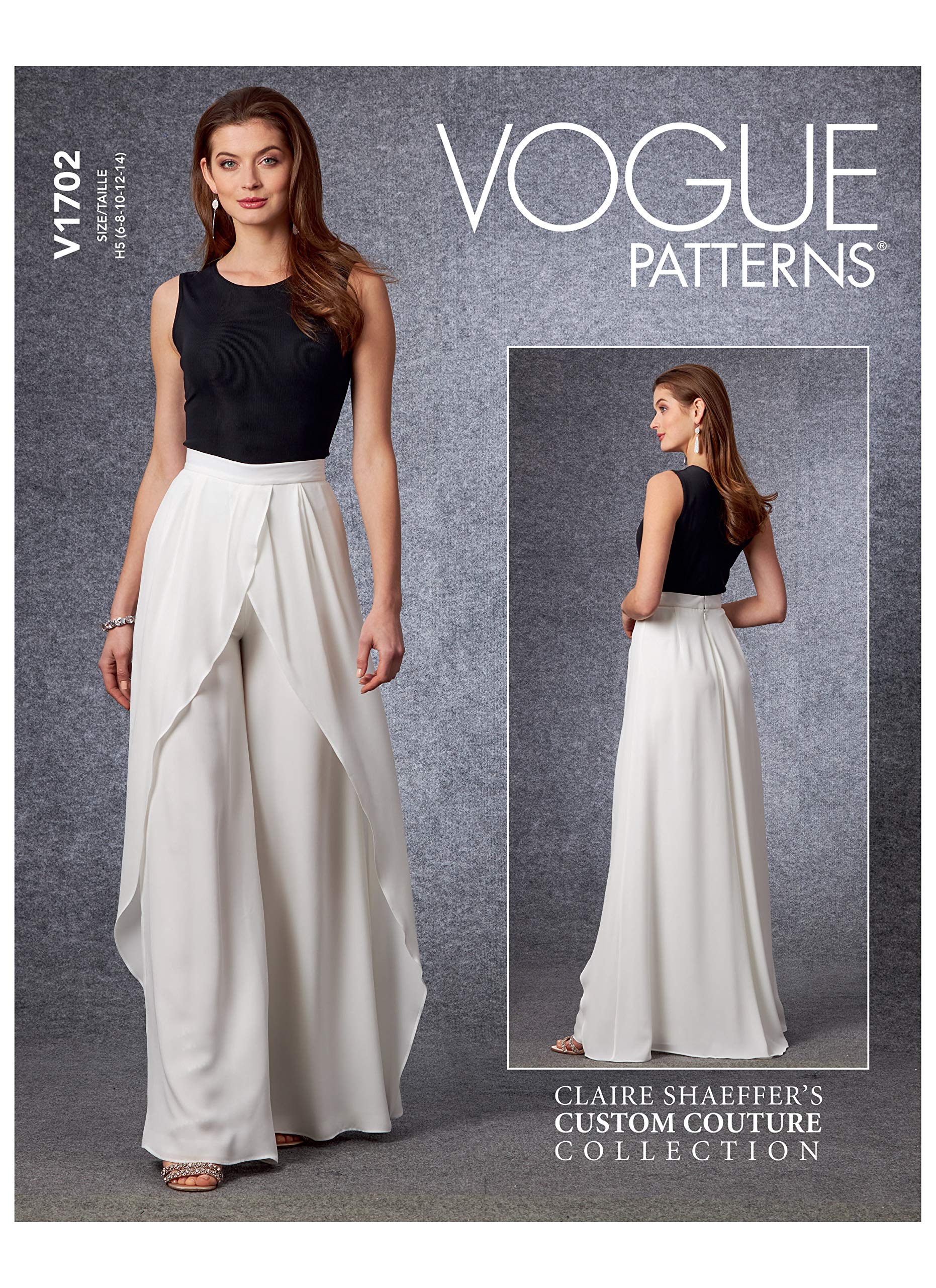 Vogue V1702-H5 Patterns V1702H5 Damenhose, 6-8-10-12-14, H5