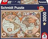 Schmidt Spiele 58328 Antike Weltkarte, 3000 Teile Puzzle, Black