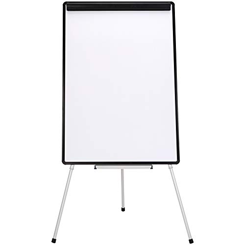 Amazon Basics Whiteboard-Staffelei, trocken abwischbar, 73 x 107 cm, Dreibeinstativ, silber
