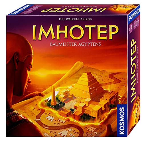 KOSMOS 692384 - Imhotep - Baumeister Ägyptens, das Grundspiel, Strategiespiel mit viel Interaktion und Spieltiefe, Brettspiel für 2 bis 4 Spieler, nominiert zum Spiel des Jahres 2016