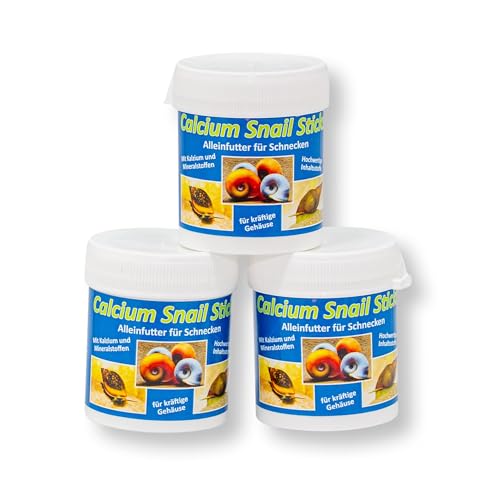 AQ4Aquaristik Calcium Snail Sticks - Futtersticks für Schnecken 3x45g