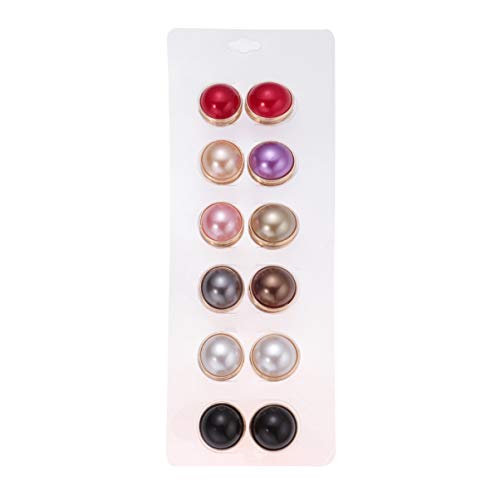 Supvox magnetische schal brosche Perle runde Hijab pin Dekoration für Dame mädchen Frauen 12 stücke (kc Gold farblich Sortiert)