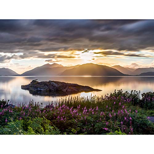 Trienke Sunset Loch Linnhe Highland Scotland Photo Premium Wall Art Canvas Print 18X24 Inch Sonnenuntergang Hochland Schottland Fotografieren Wand