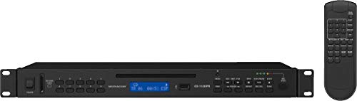 Monacor CD-113DPR CD- und MP3-Spieler mit Aufnahme-Funktion sowie USB-Schnittstelle und SD/MMC-Card-Slot, schwarz
