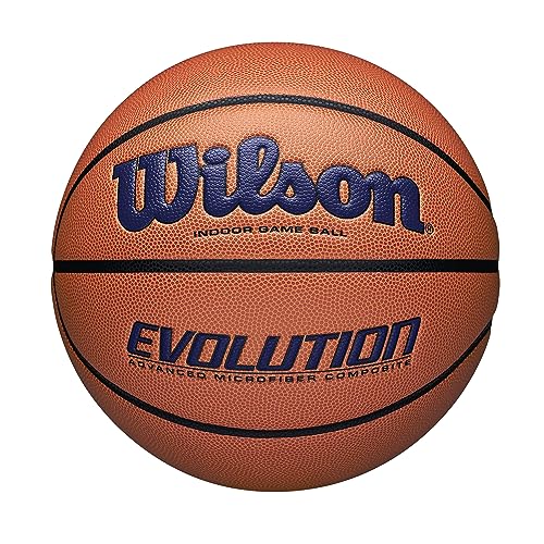 Wilson Evolution Indoor Game Basketball, Marineblau, Größe 17,8-74,9 cm