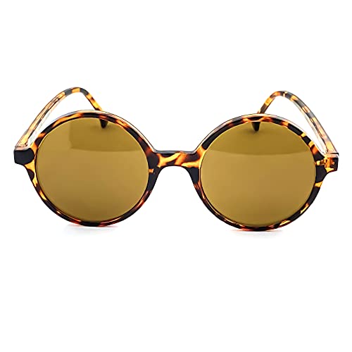 KISS® Sonnenbrille - MOSCOT Style Mod. RAINBOW - fashion limited RUND Mann Frau VINTAGE - HAVANA