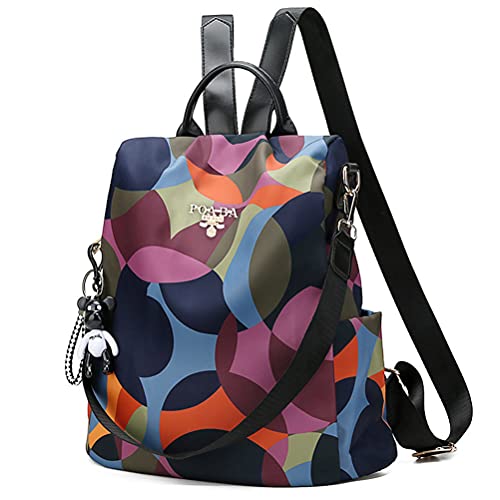 Roexboz Damen Anti-Diebstahl-Rucksack, Oxford-Schultertasche, große Kapazität, Schultaschen für Teenager-Mädchen, 4 bunte, Multicolor