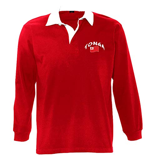 Supportershop Polo Rugby LS Tonga Unisex S rot