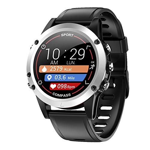 Fitnesstracker mit Herzfrequenz Puls Blutdruck Kompass Schlaf Schritte Farbdisplay Smartwatch Armband Uhr - 9714/7