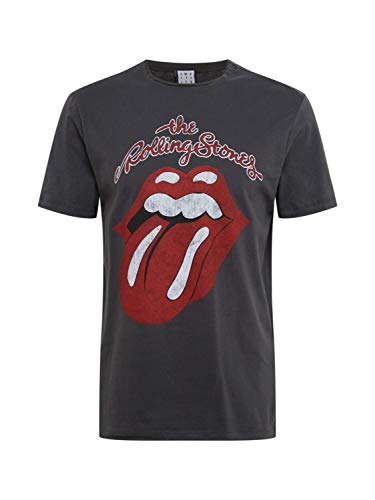 Amplified Herren Shirt Rolling Stones Vintage Tongue dunkelgrau M