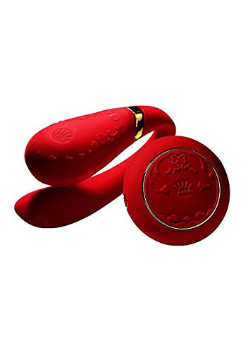 Zalo - Versailles Fanfan - Silikon Vibrationsmassagegerät für Paare mit Fernbedienung - Hellrot, 1 Stück