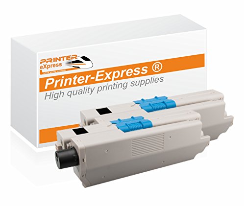 Printer-Express XL Toner 2er Set ersetzt OKI C301, C321, 44973536 für OKI C301 C301DN C321 C321DN / MC332 MC332DN MC342DN MC342 MC342DNW Drucker schwarz