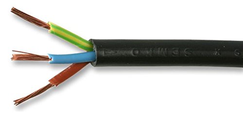 Pro Elec PEL01055 3-adriges Netzkabel, 0,75 mm2, 6A, Schwarz, 100 m