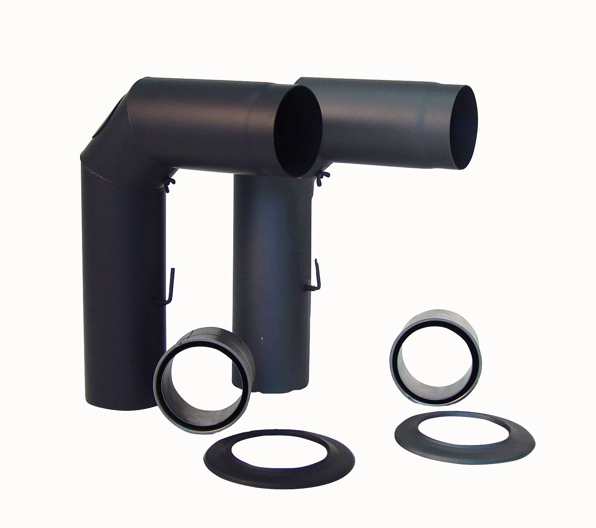 Kamino Flam Winkelrohr-Set Senotherm® 150 mm schwarz