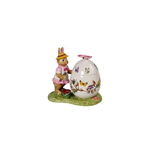 Villeroy & Boch Bunny Tales Osterei-Dose Anna Malt, Figur für die Ostertafel aus Hartporzellan, 11 x 6.5 x 10 cm, bunt, 11x6,5x10