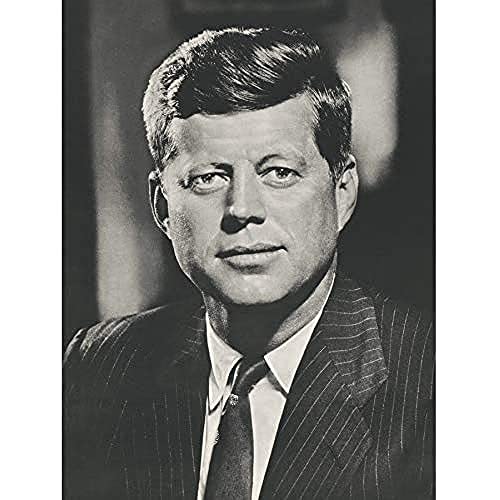 John F Kennedy Portrait President Usa Bw Photo Unframed Wall Art Print Poster Home Decor Premium Porträt Präsident Fotografieren Wand Zuhause Deko