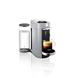 Nespresso De'Longhi ENV 155.S Vertuo Plus | Kaffeekapselmaschine | Perfekte Crema dank Centrifusion Technologie | Inkl. Willkommenspaket mit 12 Kapseln | 1,7 L | silber