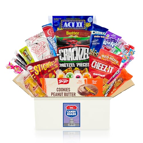 getDigital Candy Roads USA Box - Über 30 amerikanische Süßigkeiten, Snacks & Getränke in einer XXL Jumbo Geschenkbox - Süßigkeiten aus aller Welt Mystery Box
