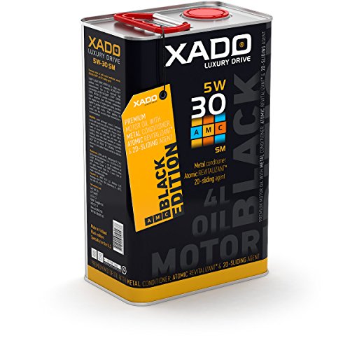 XADO Motoröl 5W30 Premium High Performance SM/CF synthetisch Motor-Öl-Additiv Paket für Hochleistungsmotoren Motorschutz der Extraklasse - LX AMC Black Edition 5W 30 SM/CF - 4 Liter Motorenöl