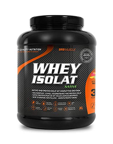SRS Muscle - Whey Isolat XL, 900 g, Fruit Punch | native Proteinstruktur | reich an natürlichen EAAs & BCAAs | deutsche Premiumqualität