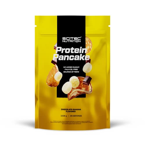 Scitec Nutrition Protein Pancake, Pfannkuchen Pulver auf Haferbasis mit Molkenprotein, Milcheiweiß und mit Süßungsmittel, 1036 g, Schoko-Banane