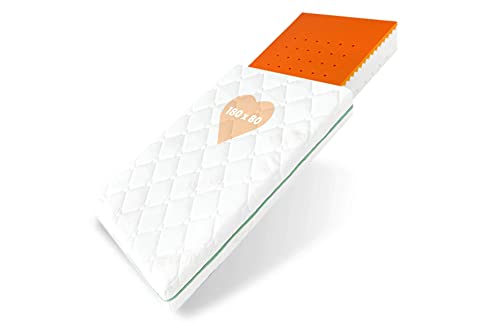 BestCare ® - EU Produkt, Thermoelastische Visco Baby- und Juniormatratze, mit Memory Foam für besseren Schlafkomfort, Größe:Visco Junior 180x80 cm