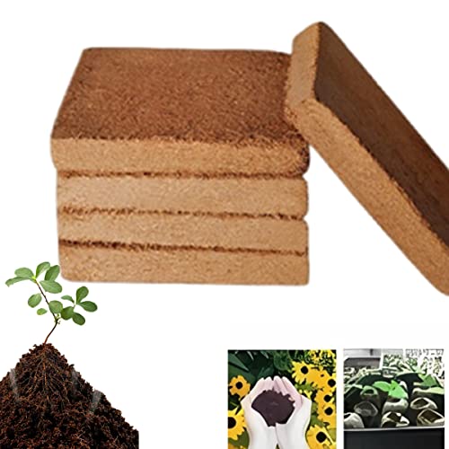 Organic Coconut Coir for Plants, Coco Coir Bricks for Plants, Seedling Garden Soil for Planting, Gardening, Potting Soil Substrate (2PCS)