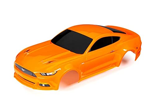 Traxxas Karosserie Ford Mustang, Orange (Lackiert + Aufkleber)