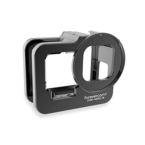 Forevercam Aluminium Cover Case Kompetibel für Gopro Hero 9 Black Action Kamera Schutzgehäuse mit 52 mm Filter