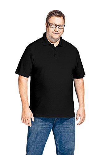 Hochwertiges Herren Poloshirt, 4XL, Schwarz