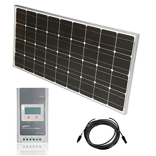 Solar Set 12 V Solaranlage MPPT Laderegler Solarkit PV Wohnmobil Solarmodul, Wattzahl:100W