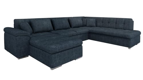 Mirjan24 Ecksofa Niko Premium, Design Eckcouch Sofa Couch mit Schlaffunktion, U-Form Sofa Große Farbauswahl Wohnlandschaft (Magni 206.18, Seite: Links)