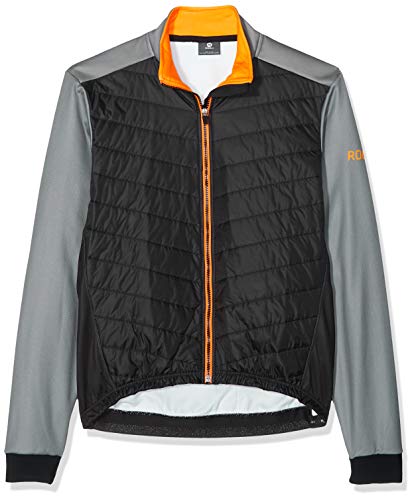 Rogelli Herren Element Winter Jacket, Black/Grey/Orange, 2XL