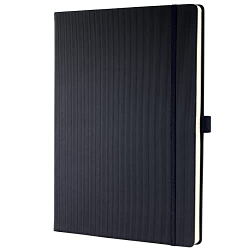 SIGEL CO110 Premium Notizbuch blanko, A4, Hardcover, schwarz - Conceptum