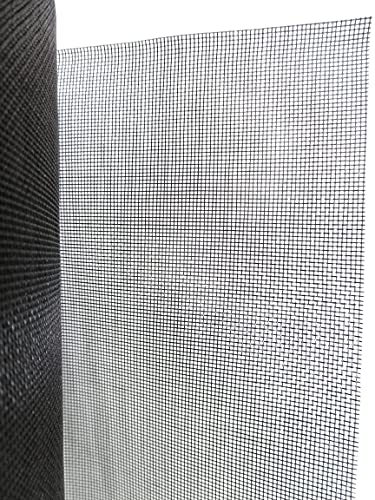 EXCOLO Fiberglas Insektengitter 100cm breit schwarz Mückenschutz Gewebe Maschen 1,0mm x 1,0mm (1,0m breit x 20m lang)