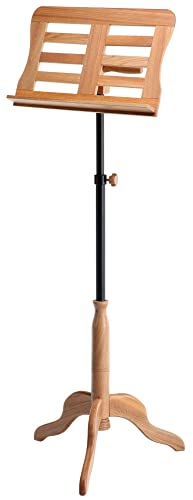 Cantabile Holz Orchesterpult (Notenpult, Notenständer, Höhe 93 bis 134 cm einstellbar) natur