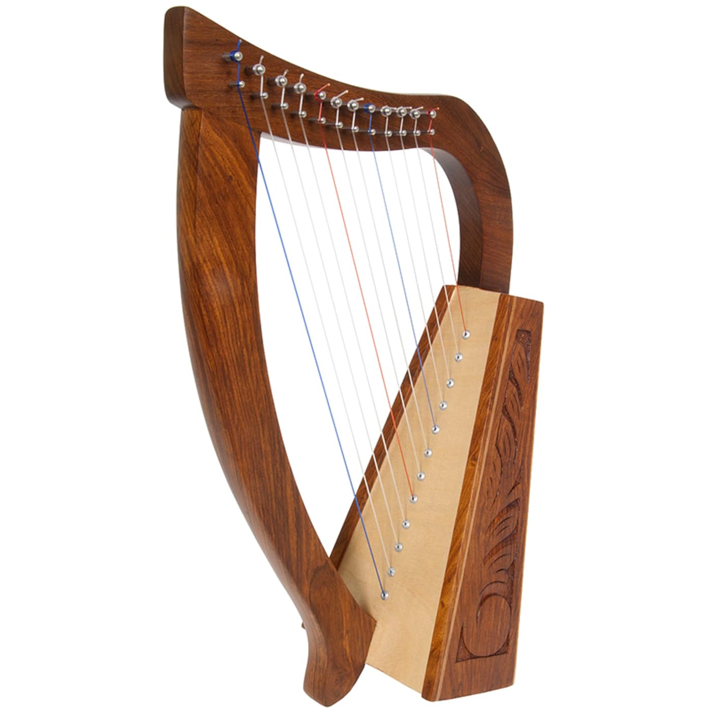 Uzman - Keltische Harfe 12 Saiten - inkl. Stimmschlüssel, Ersatzsaiten - Baby-Harfe Optimal für Einsteiger - Anfängerharfe für Kinder - Hand Made